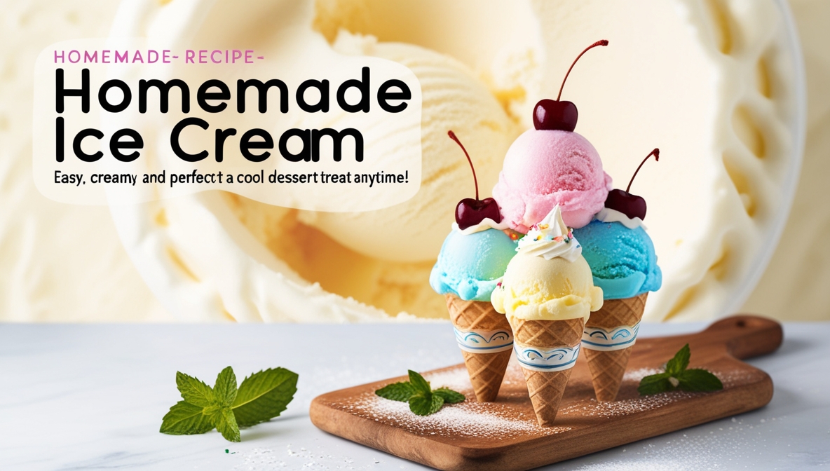 Read more about the article Homemade Ice Cream – Recipe – Easy, Creamy, and Perfect for a Cool Dessert Treat Anytime!