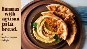 Read more about the article Hummus with Artisan Pita Bread: A Mediterranean Delight – Perfect Snack and Side!