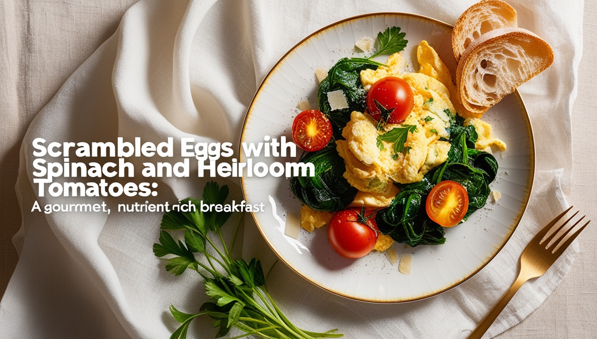 Read more about the article Scrambled Eggs with Spinach and Heirloom Tomatoes: A Gourmet, Nutrient-Rich Breakfast