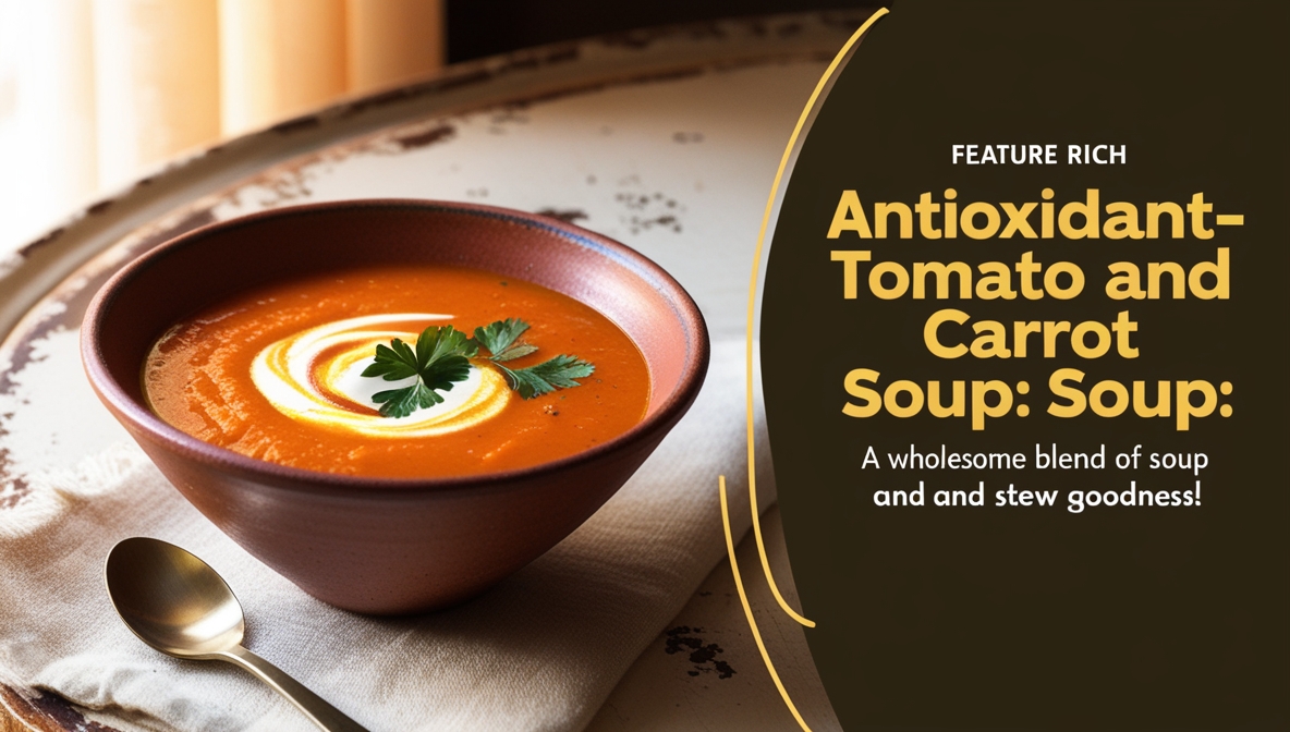 Read more about the article Antioxidant-Rich Tomato and Carrot Soup: A Wholesome Blend of Soup and Stew Goodness!